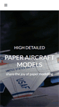 Mobile Screenshot of paperaircraftmodels.com